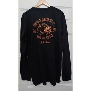 Brooklyn circus 2xl Mens longsleeve graphic tshirt black yellow crewneck